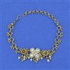 Antique Adjustable Bracelet with Matte Gold Plating