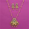 Antique Pearl Pendant Set with Matte Gold Plating