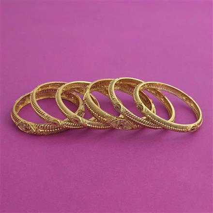 Antique 6 Pc Classic Bangles with Gold Plating
