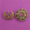 Antique Chand Hair Brooch with Matte Gold Plating