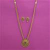 Antique Long Necklace with Matte Gold Plating