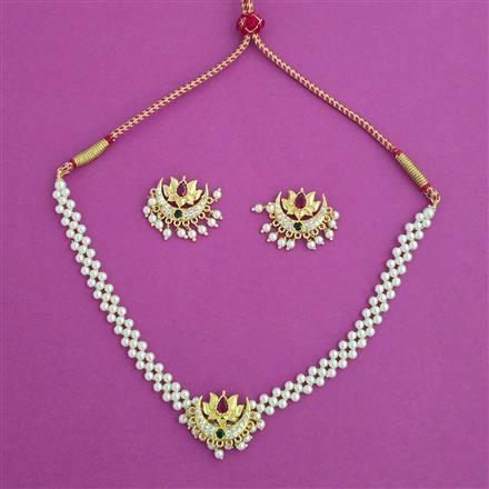 Antique Choker Necklace with Gold Plating