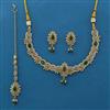 Antique Pearl Necklace with Mehndi Plating