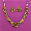 Antique Choker Necklace with Matte Gold Plating