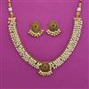 Antique Choker Necklace with Matte Gold Plating