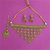Antique Pearl Necklace with Matte Gold Plating