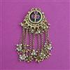 Antique Pearl Hair Brooch with Matte Gold Plating