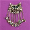 Antique Chand Hair Brooch with Matte Gold Plating