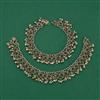 Antique Pearl Payal with Mehndi Plating