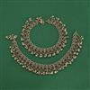 Antique Pearl Payal with Mehndi Plating