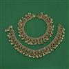 Antique Pearl Payal with Mehndi Plating