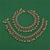 Antique Pearl Payal with Mehndi Plating