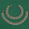 Antique Pearl Payal with Mehndi Plating