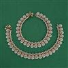 Antique Pearl Payal with Mehndi Plating