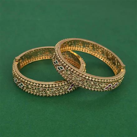 Antique Classic Bangles with Matte Gold Plating