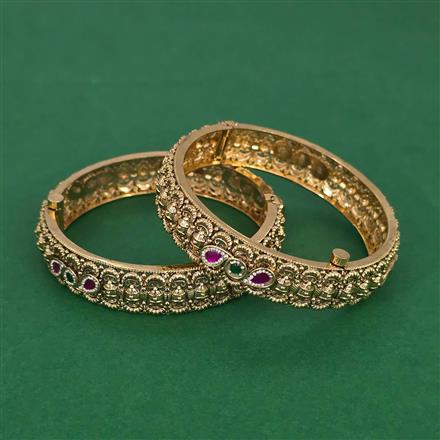Antique Classic Bangles with Matte Gold Plating