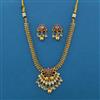 Antique Pearl Necklace with Matte Gold Plating