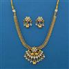 Antique Pearl Necklace with Matte Gold Plating