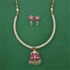 Antique Pearl Pendant Set with Matte Gold Plating