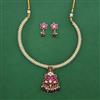 Antique Pearl Pendant Set with Matte Gold Plating
