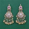 Antique Pearl Earring with Matte Gold Plating
