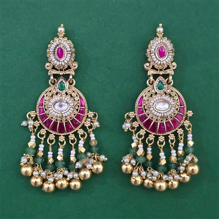 Antique Pearl Earring with Matte Gold Plating