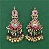 Antique Pearl Earring with Matte Gold Plating