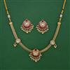 Antique Pearl Necklace with Matte Gold Plating