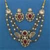 Antique Layered Necklace with Mehndi Plating