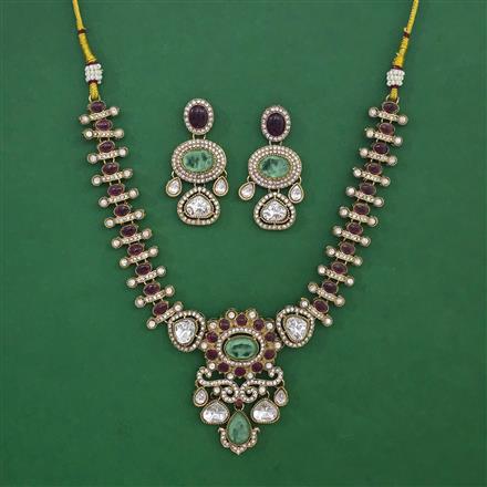 Antique Classic Necklace with Mehndi Plating