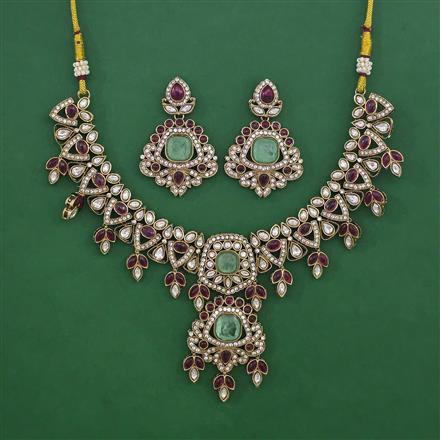 Antique Classic Necklace with Mehndi Plating