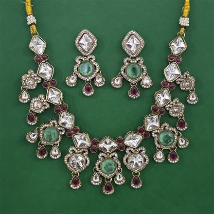 Antique Classic Necklace with Mehndi Plating