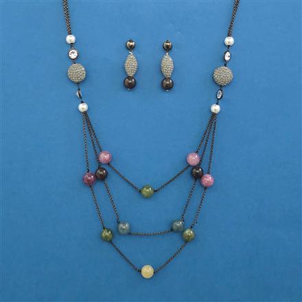 Antique Pearl Mala with Black Plating