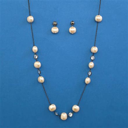 Antique Pearl Mala with Black Plating