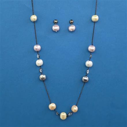 Antique Pearl Mala with Black Plating