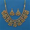 Antique Pearl Necklace with Matte Gold Plating
