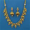 Antique Delicate Necklace with Matte Gold Plating