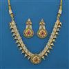 Antique Pearl Necklace With Mehndi Plating