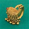 Antique Adjustable Ring with Matte Gold Plating