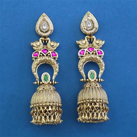 Antique Jhumki with Gold Plating