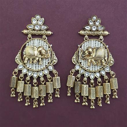 Antique Long Earring with Gold Plating