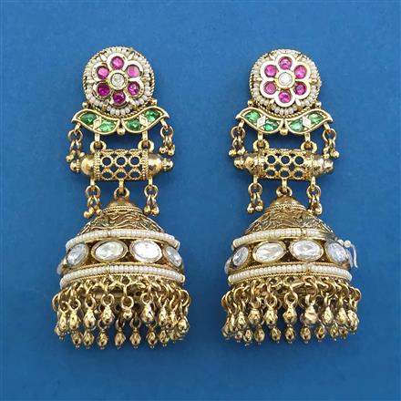Antique Jhumki with Gold Plating