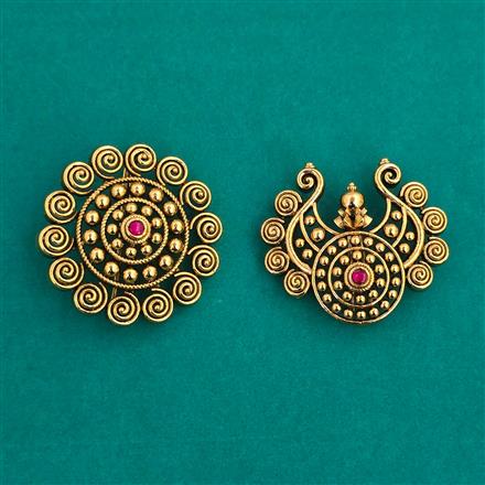 Antique Classic Hair Brooch with Matte Gold Plating