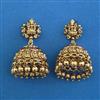 Antique Temple Earring with Matte Gold Plating