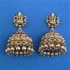 Antique Temple Earring with Matte Gold Plating