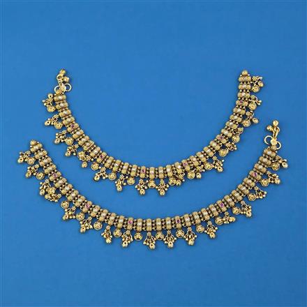 Antique Classic Payal with Matte Gold Plating
