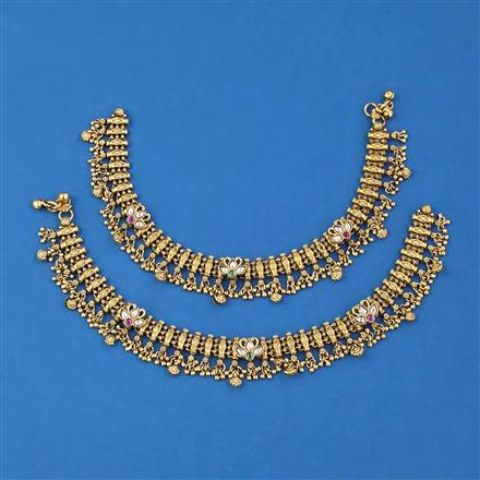 Antique Classic Payal with Matte Gold Plating