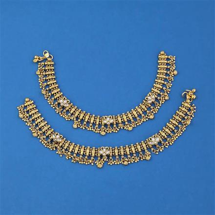 Antique Classic Payal with Matte Gold Plating