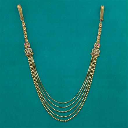 Antique Pearl Belt with Matte Gold Plating