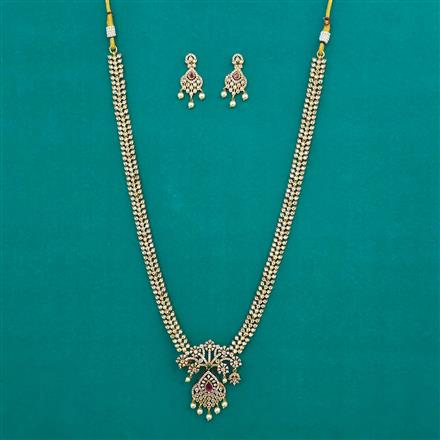 Antique Long Necklace with Gold Plating